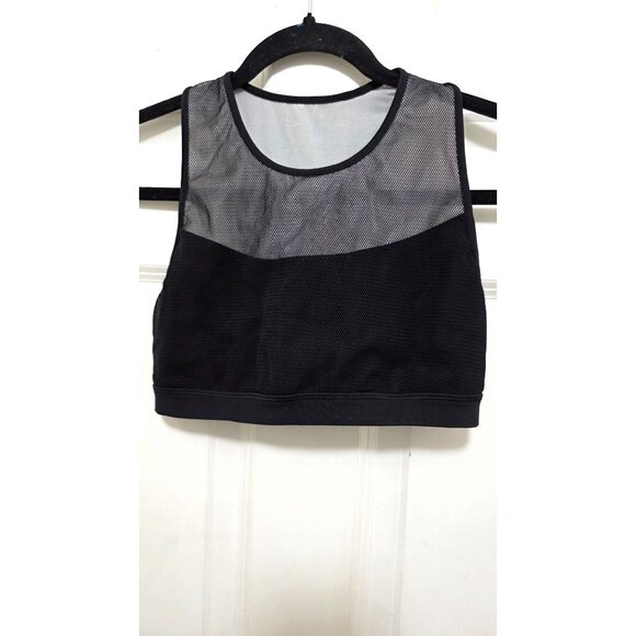 Lululemon Kaomi Women's Black Mesh Racerback Sports Bra Size 4 Sheer Design - Picture 2 of 5